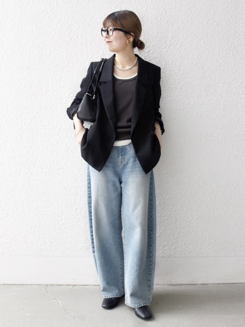 セール】SHIPS any:〈洗濯機可能〉ダブルクロス セミダブル ジャケット