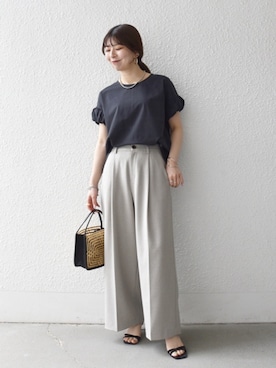 「SHIPS any（シップス エニィ）のアイテム」を使った、藤原さん（レディース・162cm）の春コーディネート