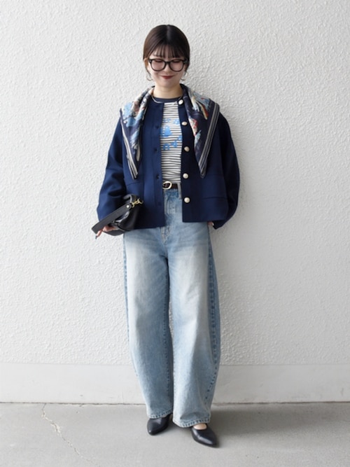 bon_meur:〈洗濯機可能〉コクーン シルエット デニム パンツ（デニム