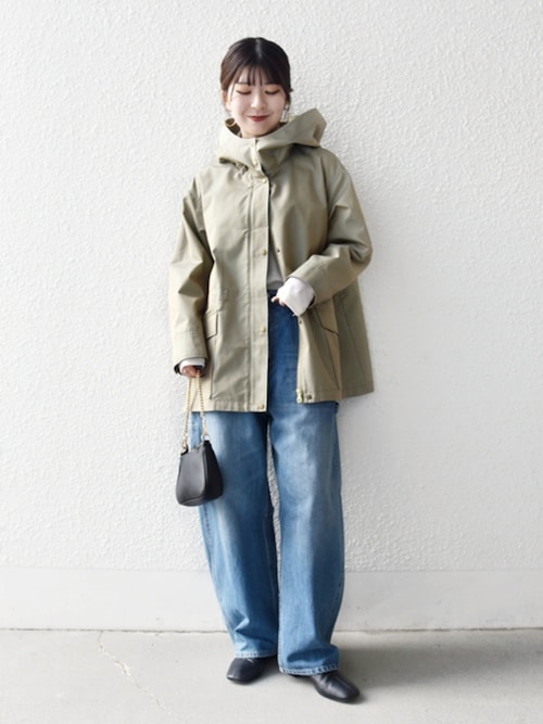 セール】SHIPS any:〈手洗い可能〉シャンブレー テントライン フード