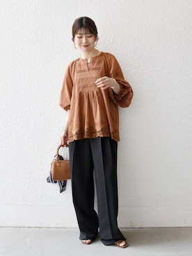 「VELETTO（ベレット）のアイテム」を使った、藤原さん（レディース・162cm）の春コーディネート