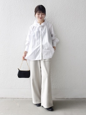 「イエベ春」｜藤原さん（レディース・162cm）の冬コーディネート