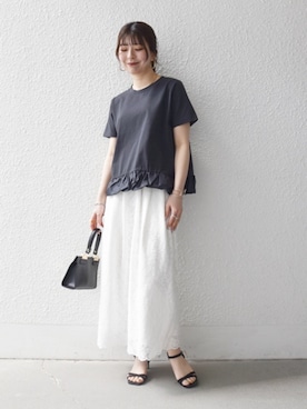 「SHIPS any（シップス エニィ）のアイテム」を使った、藤原さん（レディース・162cm）の春コーディネート