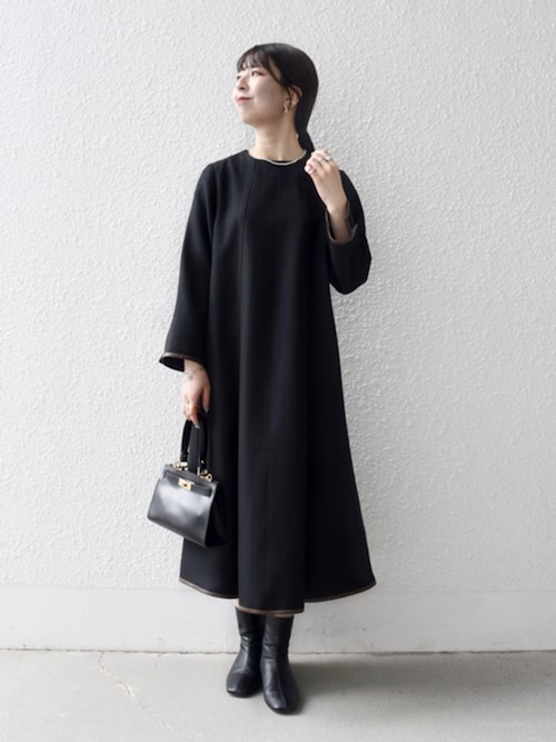 セール】SHIPS any: ヘリンボーン パイピング フレア ワンピース