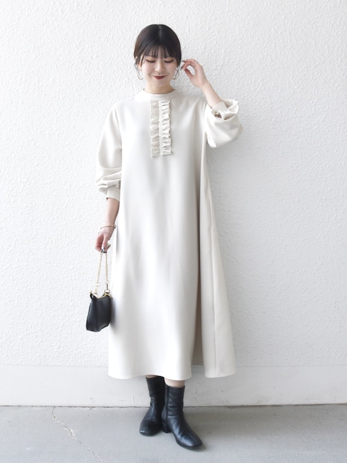 SHIPS any:〈洗濯機可能〉ダブルクロス フリル パフ スリーブ