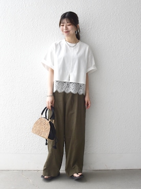藤原さん(レディース・162cm)の夏コーディネート