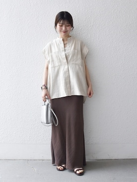 藤原さん(レディース・162cm)の夏コーディネート