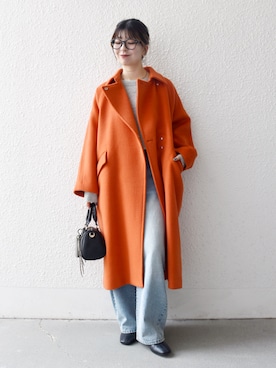 「アイテム（キーケース/キーアクセサリー）」を使った、藤原さん（レディース・162cm）の秋コーディネート