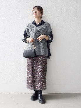 「SHIPS」｜藤原さん（レディース・162cm）の秋コーディネート