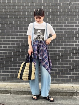 「Teva（テバ）のアイテム（サンダル）」を使った、藤原さん（レディース・162cm）の春コーディネート