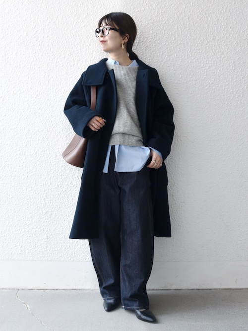 SHIPS any: PURE WOOL スタンド ＆ ビッグカラー コート（その他