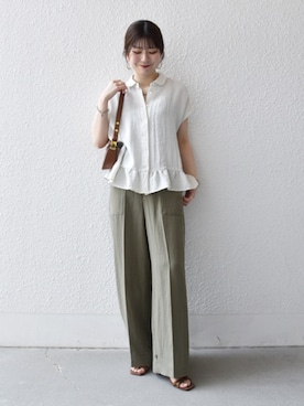 「SHIPS any（シップス エニィ）のアイテム」を使った、藤原さん（レディース・162cm）の春コーディネート