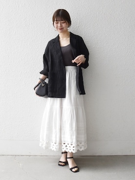 「VELETTO（ベレット）のアイテム」を使った、藤原さん（レディース・162cm）の春コーディネート