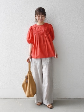 「SHIPS any（シップス エニィ）のアイテム」を使った、藤原さん（レディース・162cm）の春コーディネート