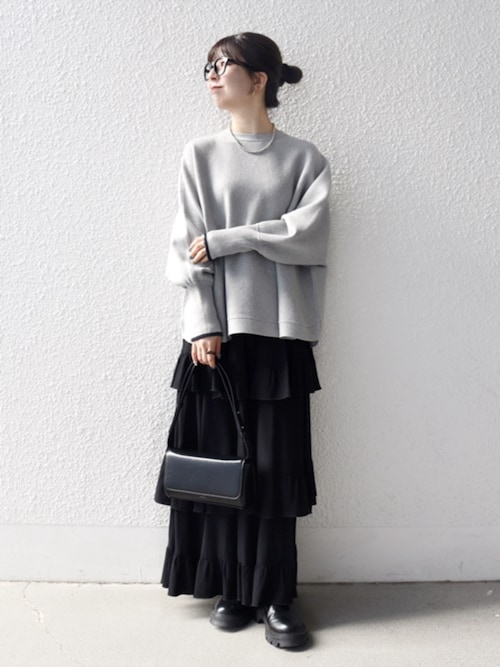 SHIPS any:〈手洗い可能〉ダブルフェイス ボリュームスリーブ ニット