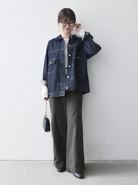 「ワイド」｜藤原さん（レディース・162cm）の冬コーディネート