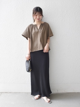 藤原さん(レディース・162cm)の夏コーディネート