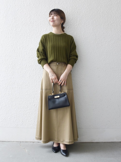 セール】SHIPS any:〈手洗い可能〉ヤク ワイドリブ ラウンドヘム