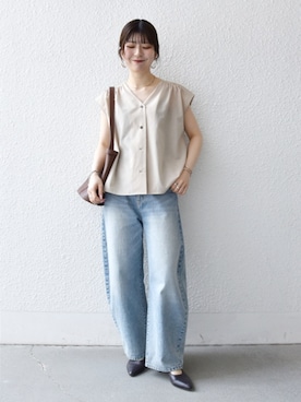 藤原さん（レディース・162cm）の夏コーディネート