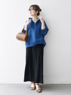 「フード」｜藤原さん（レディース・162cm）の夏コーディネート