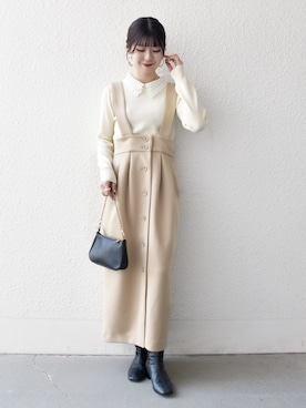 藤原さん(レディース・162cm)の冬コーディネート