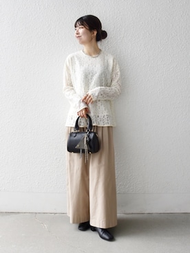 藤原さん（レディース・162cm）の冬コーディネート