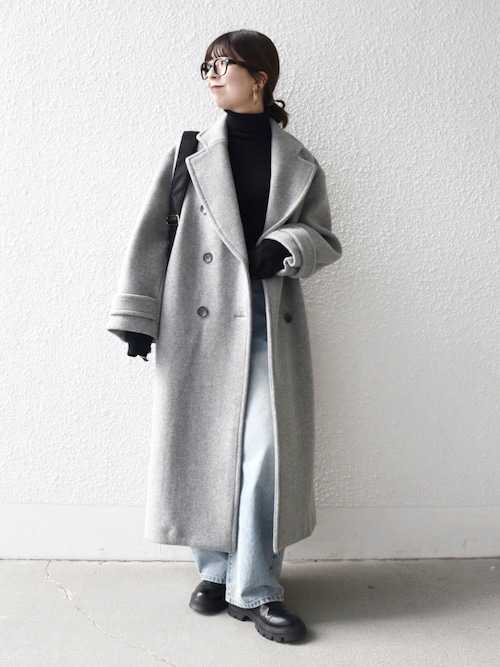 WEB限定】SHIPS any: PURE WOOL ロング テーラード コート（チェスター