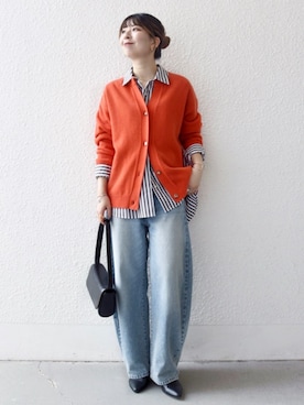 「カシミヤ」｜藤原さん（レディース・162cm）の秋コーディネート