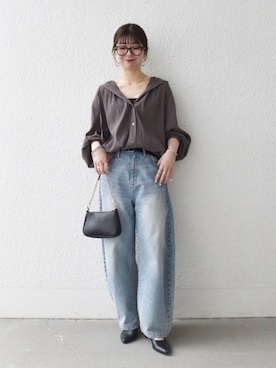 「SHIPS any（シップス エニィ）のアイテム」を使った、藤原さん（レディース・162cm）の春コーディネート