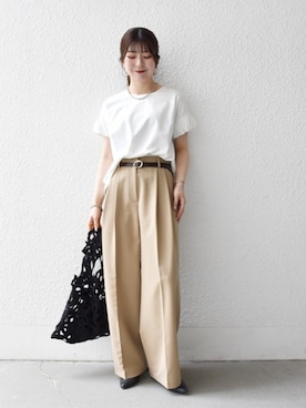 「SHIPS any（シップス エニィ）のアイテム」を使った、藤原さん（レディース・162cm）の春コーディネート