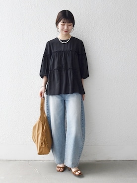 藤原さん(レディース・162cm)の冬コーディネート