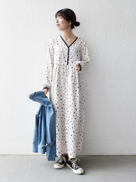 藤原さん（レディース・162cm）の冬コーディネート