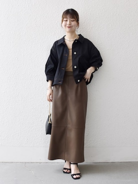 藤原さん(レディース・162cm)の秋コーディネート