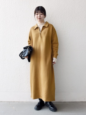 「イエベ春」｜藤原さん（レディース・162cm）の秋コーディネート