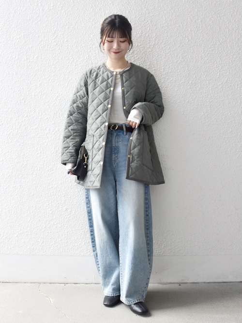 Traditional Weatherwear: ARKLEY Aライン ミドル ノーカラー コート