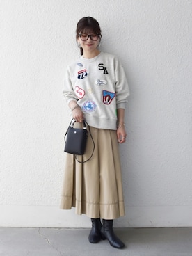 藤原さん(レディース・162cm)の秋コーディネート