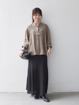 藤原さん(レディース・162cm)の秋コーディネート