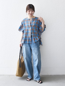 藤原さん(レディース・162cm)の夏コーディネート