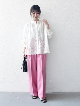 「SHIPS any（シップス エニィ）のアイテム」を使った、藤原さん（レディース・162cm）の春コーディネート