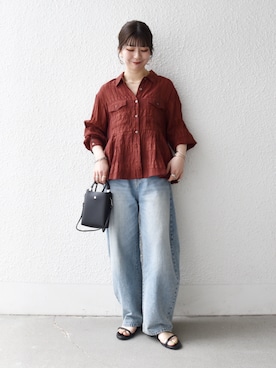 「SHIPS any（シップス エニィ）のアイテム」を使った、藤原さん（レディース・162cm）の春コーディネート