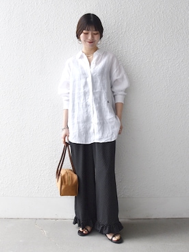「SHIPS any（シップス エニィ）のアイテム」を使った、藤原さん（レディース・162cm）の春コーディネート