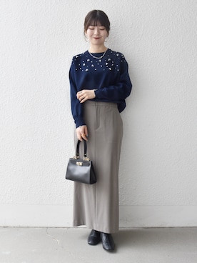 藤原さん（レディース・162cm）の冬コーディネート