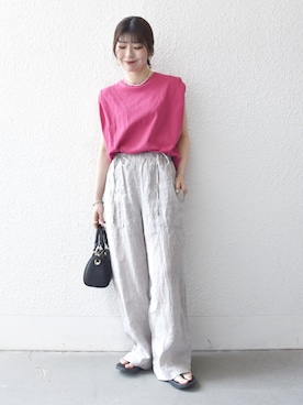 藤原さん(レディース・162cm)の夏コーディネート
