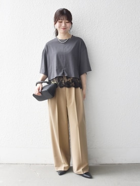 藤原さん(レディース・162cm)の夏コーディネート