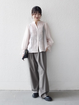 藤原さん(レディース・162cm)の冬コーディネート