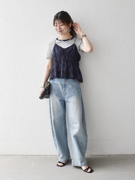 藤原さん（レディース・162cm）の夏コーディネート