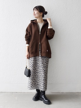 「シップス」｜藤原さん（レディース・162cm）の秋コーディネート