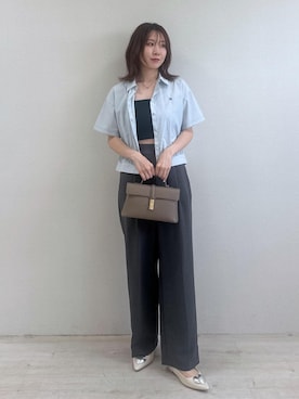 「アイテム（バレエシューズ）」を使った、KANAさん（レディース・162cm）の夏コーディネート