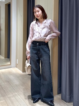 「VIS（ビス）のアイテム（デニムパンツ）」を使った、KANAさん（レディース・162cm）の秋コーディネート