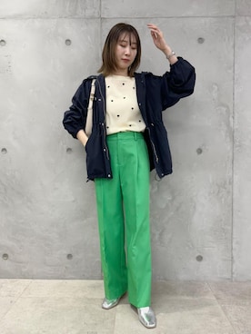 「バブーシュ」｜「アイテム（ジャケット/アウター）」を使った、KANAさん（レディース・162cm）の春コーディネート